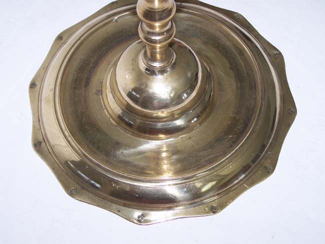 A Rare and Unusual Large 18th century Continental Brass Candlestick circa 1720-1750 — image 2